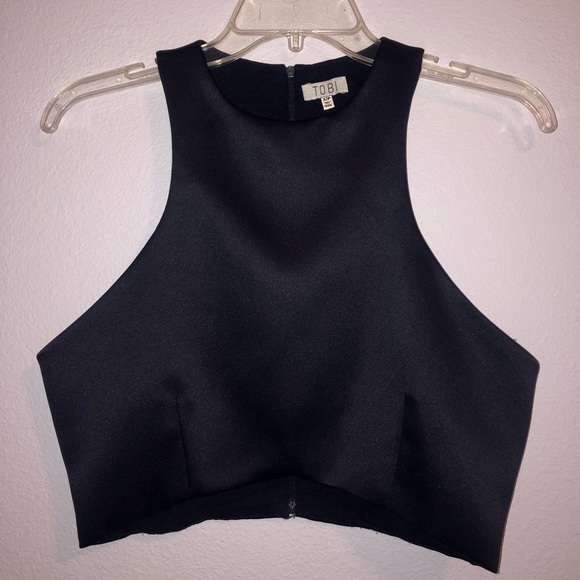 TOBI Horizon Racer Navy Crop Top - Picture 5 of 9